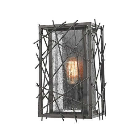 Z-LITE Stanwood 1 Light Wall Sconce, Bronze & Water Droplet 8000-1S-BRZ